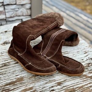 Zara Chocolate Suede Winter Boots